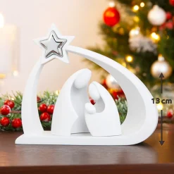 Presepi Di Natale-Bongelli Preziosi Statuina presepe natività h13 di natale bianco