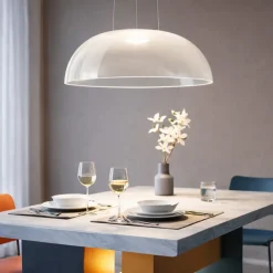 Lampadari Cucina-Linea Light Stilnovo lampadario demi da cucina moderna cupola 70cm led 33w 3000k