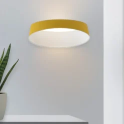 Applique Da Parete-Stilnovo oxygen applique giallo led 3000k dimmerabile moderna