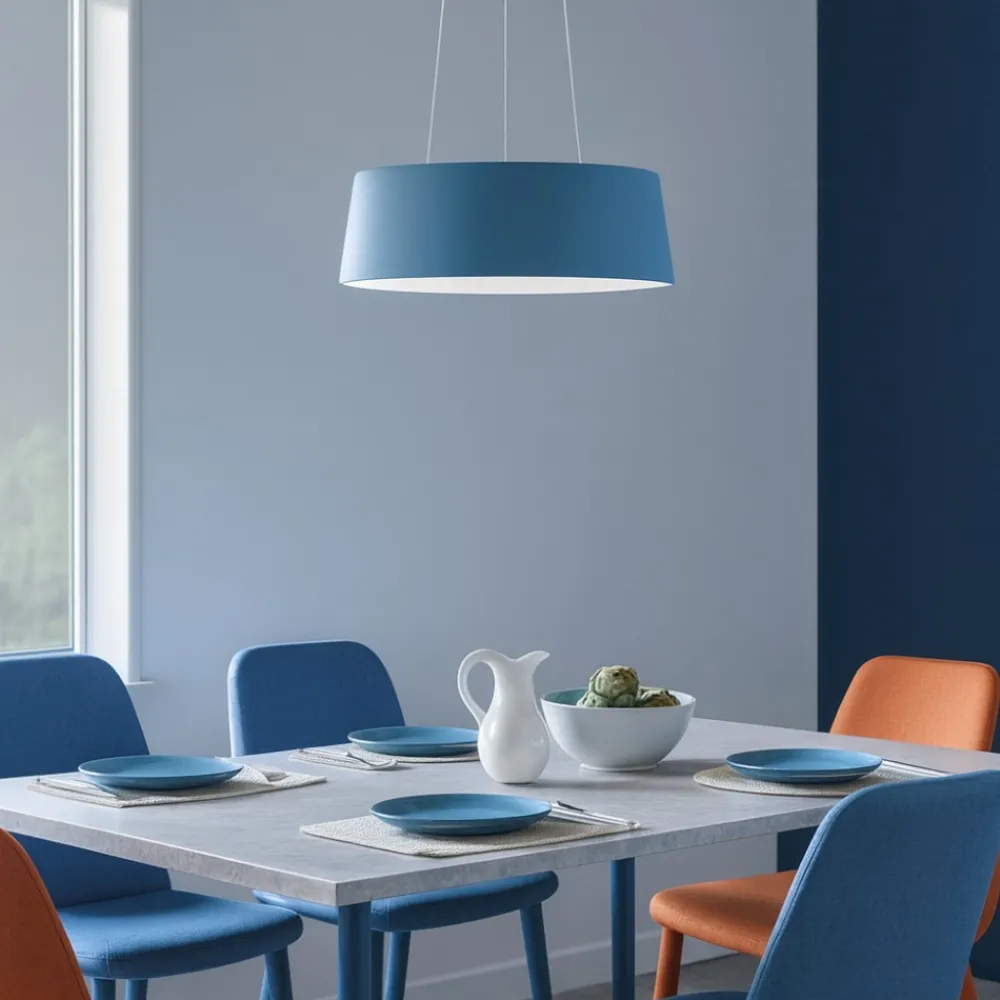 Lampadari Moderni-Stilnovo oxygen lampadario design moderno led 3000k dimmerabile azzurro