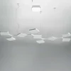 Lampadari Moderni-Stilnovo quad lampadario led 91w bianco design moderno per ufficio