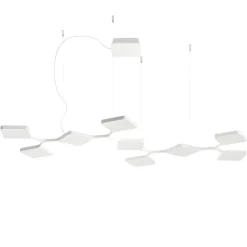 Lampadari Moderni-Stilnovo quad lampadario led 91w bianco design moderno per ufficio