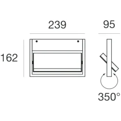 Applique Da Parete-Stilnovo tablet applique led 3000k moderno bianco