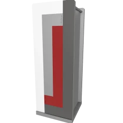 Mobili Ingresso Moderni-Selezionato da Mazzolaluce Stripes portaombrelli moderno rosso rubino grigio