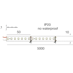 Strisce Led-Gea Luce Strip striscia led bobina 5 mt 19w 3000k 24v dc
