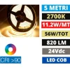 Strisce Led-Selezionato da Mazzolaluce Striscia led cob 2700k 11,2w-mt 24vdc cri90 bobina 5mt