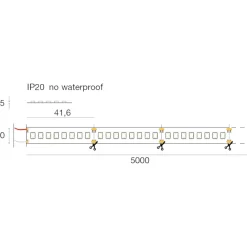 Strisce Led-Gea Luce Striscia led bobina 5mt 18w-mt 4000k 24vdc