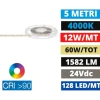 Strisce Led-Gea Luce Striscia led smd bobina 5 mt 12w 4000k cri90 24vdc