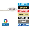 Strisce Led-Gea Luce Striscia led smd bobina 5 mt 12w-mt 3000k cri90 24v dc