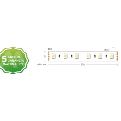 Strisce Led-Selezionato da Mazzolaluce Striscia led 24vdc rgb+white 3000k 19,2w-mt bobina 5mt cri85
