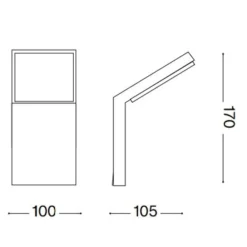 Applique Da Esterno-Ideal Lux Style ap 4000k applique da esterno bianco led 9w