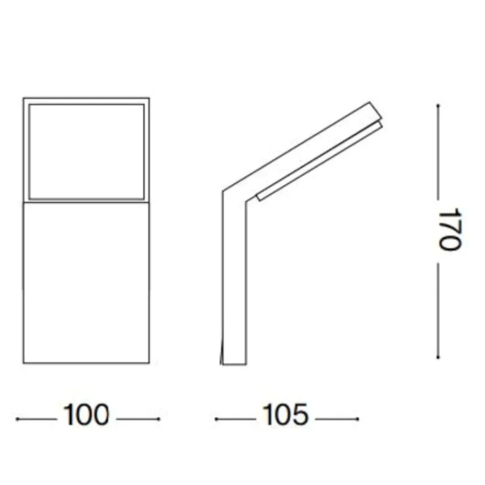 Applique Da Esterno-Ideal Lux Style ap 4000k applique da esterno bianco led 9w