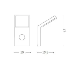 Applique Da Esterno-Ideal Lux Style ap sensor applique da esterno antracite led 9w 4000k sensore di movimento
