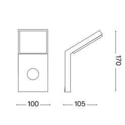 Applique Da Esterno-Ideal Lux Style ap sensor 4000k applique da esterno bianco led 4000k sensore di movimento