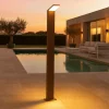 Lampioni Da Giardino-Ideal Lux Style pt h100 3000k lampione led da giardino marrone