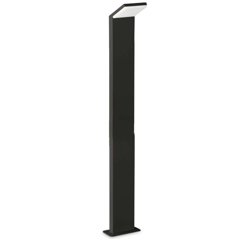 Lampioni Da Giardino-Ideal Lux Style pt h100 4000k lampione per esterno ip54 nero sottile