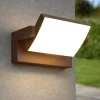 Applique Da Esterno-Ideal Lux Swipe ap applique da esterno ip54 marrone orientabile led 3000k
