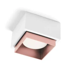 Plafoniere Moderne-Sforzin Illuminazione Syme sforzin lampada da soffitto quadrata di gesso rame moderna