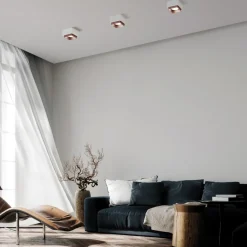 Plafoniere Moderne-Sforzin Illuminazione Syme sforzin lampada da soffitto quadrata di gesso rame moderna