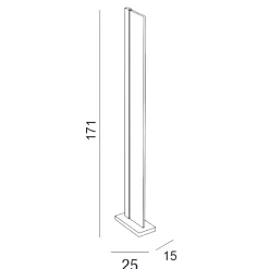 Lampade Da Terra-Perenz Illuminazione Tape perenz piantana led 3000k 4000k 6000k 34w bianca