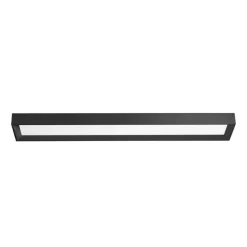 Plafoniere Moderne-Linea Light Tara plafoniera led 3000k nera ip40 rettangolare