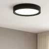 Plafoniere Moderne-Linea Light Tara plafoniera tonda led 3000k nero ip40