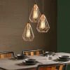 Lampadari Moderni-Eglo Tarbes lampadario moderno rame per soggiorno