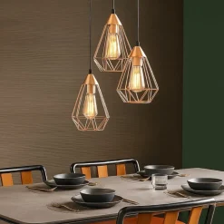 Lampadari Moderni-Eglo Tarbes lampadario moderno rame per soggiorno