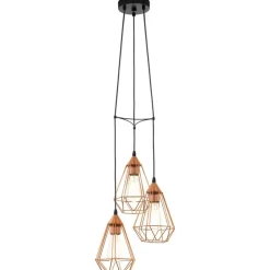 Lampadari Moderni-Eglo Tarbes lampadario moderno rame per soggiorno