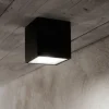 Faretti Da Esterno-Ideal Lux Techo pl1 big faretto da esterno ip54 cubo nero
