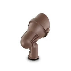 Faretti Da Esterno-Ideal Lux Terra pr1 small piccolo faretto con picchetto per giardino marrone ip65