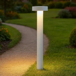 Lampioni Da Giardino-Ideal Lux Tesla pt4 h80 lampione da giardino 80cm bianco design ip44