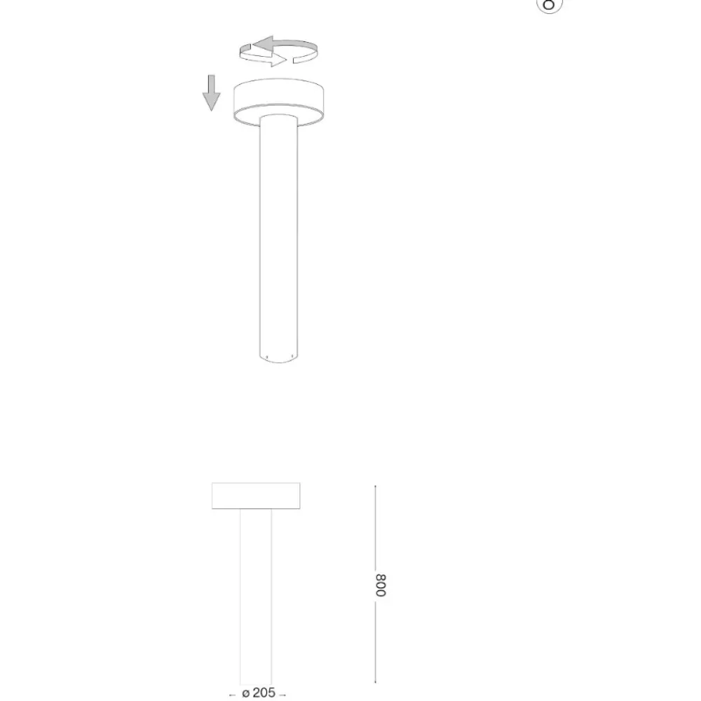 Lampioni Da Giardino-Ideal Lux Tesla pt4 h80 lampione da giardino 80cm bianco design ip44