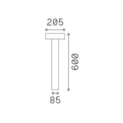 Lampioni Da Giardino-Ideal Lux Tesla pt4 h60 lampione nero da esterno ip44 circolare