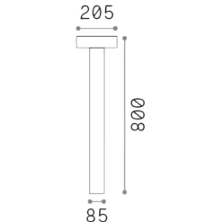 Lampioni Da Giardino-Ideal Lux Tesla pt4 h80 lampione da esterno giardino ip44 marrone moderno