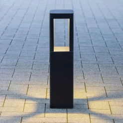 Lampioni Da Giardino-Ideal Lux Tifone pt h35 lampione da esterno antracite led 3000k