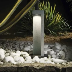 Lampioni Da Giardino-Ideal Lux Titano pt h74 lampione da giardino effetto granito led 7w 4000k