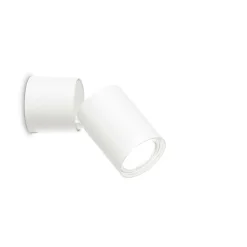 Applique Da Parete-Ideal Lux Toby pl1 applique cilindro bianco orientabile
