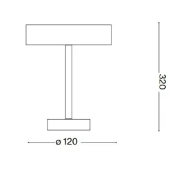 Lampade Da Tavolino Esterno-Ideal Lux Toffee tl lampada da tavolo ip54 bianco led 3000k portatile