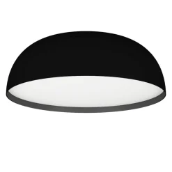 Plafoniere Moderne-Eglo Tollos z plafoniera moderna smart nera led rgb da 2700k a 6500k