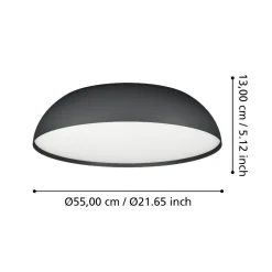 Plafoniere Moderne-Eglo Tollos z plafoniera moderna per salotto led rgb da 2700k a 6500k