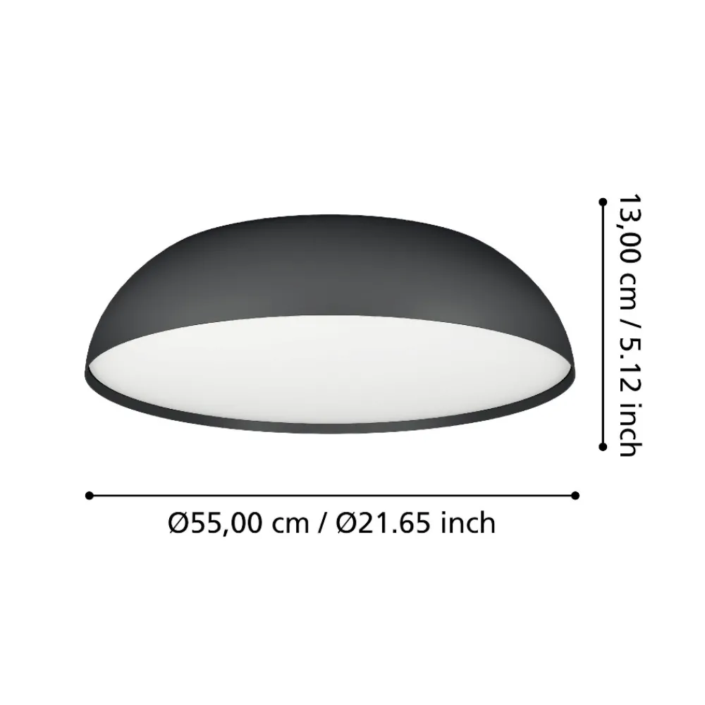 Plafoniere Moderne-Eglo Tollos z plafoniera moderna per salotto led rgb da 2700k a 6500k