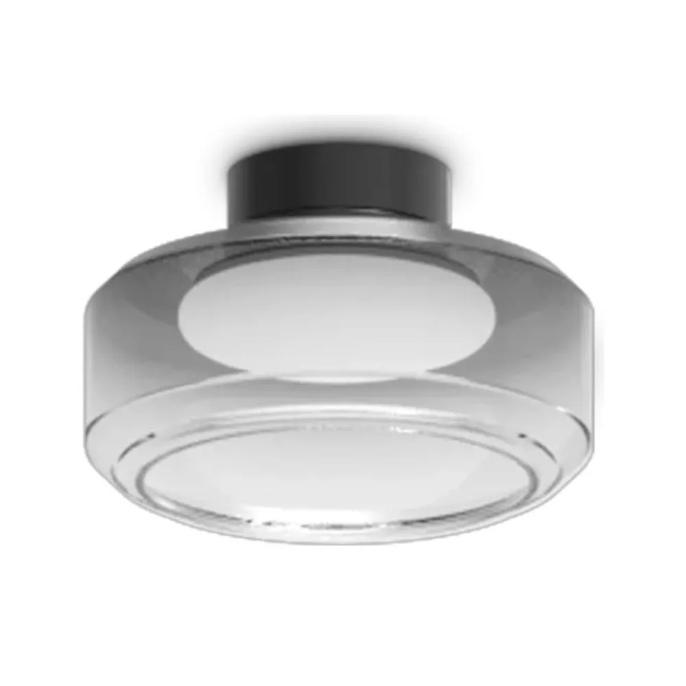 Plafoniere Moderne-Ideal Lux Topico pl d25 plafoniera led 3000k con vetro fume