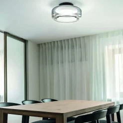 Plafoniere Moderne-Ideal Lux Topico pl d25 plafoniera led 3000k con vetro fume