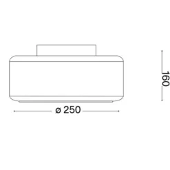 Plafoniere Moderne-Ideal Lux Topico pl d25 plafoniera led 3000k con vetro fume