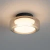 Plafoniere Moderne-Ideal Lux Topico pl d35 plafoniera tonda moderna vetro led 3000k