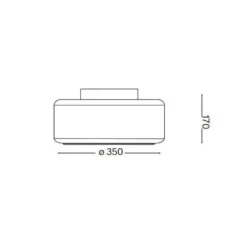 Plafoniere Moderne-Ideal Lux Topico pl d35 plafoniera tonda moderna vetro led 3000k