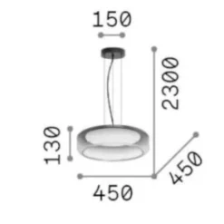 Lampadari Moderni-Ideal Lux Topico sp d45 lampadario moderno veetro led