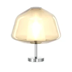 Abat Jour-Top Light Toplight abat-jour da comodino vetro ambra cromo design moderna