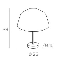 Abat Jour-Top Light Toplight abat-jour da comodino vetro ambra cromo design moderna